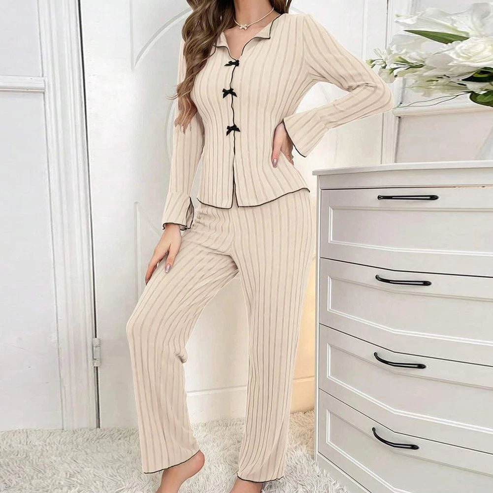 Feel Women's Autumn Winter PJs Cozy Top and Bottoms Ensemble Available Now