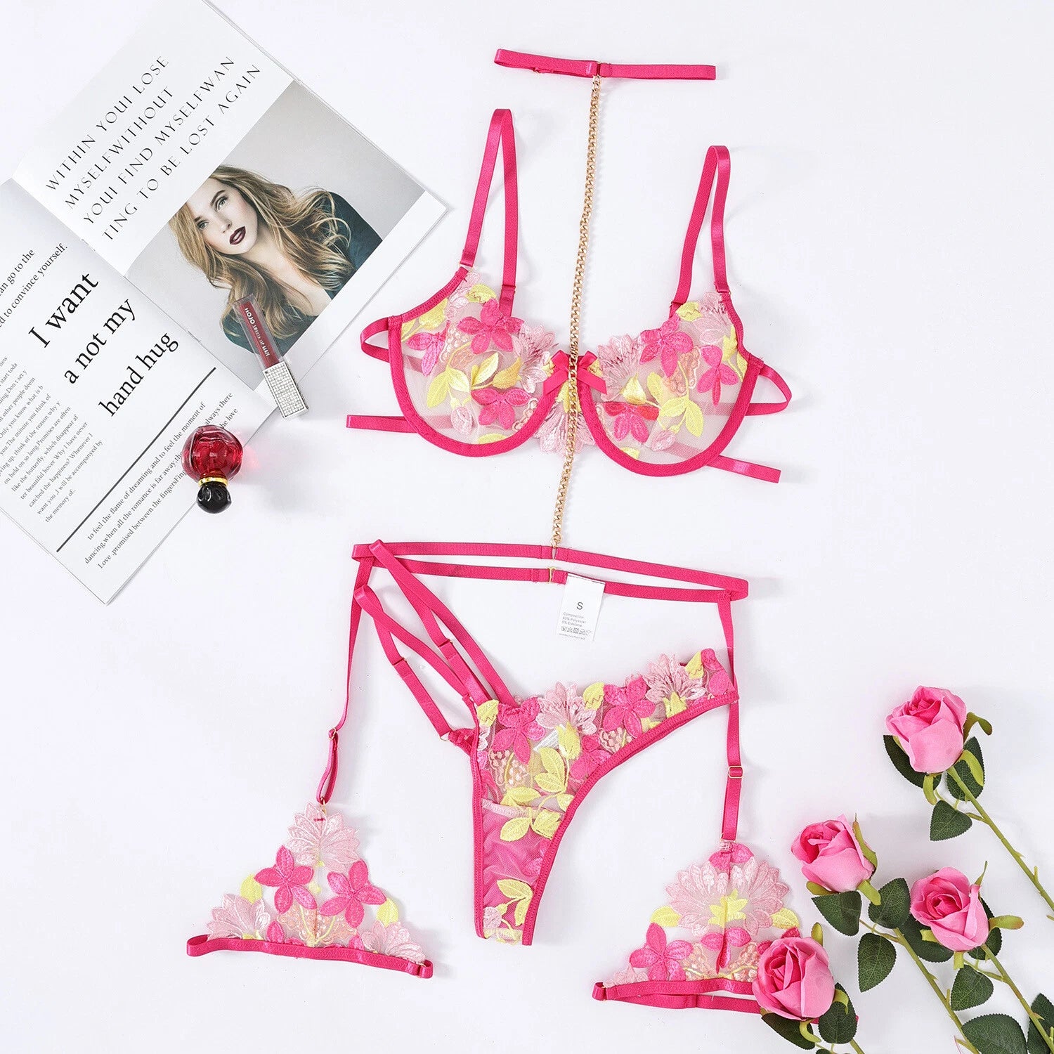Women Sexy-Lingerie Lace Babydoll Bra G-string Sleepwear Underwear Nightwear US