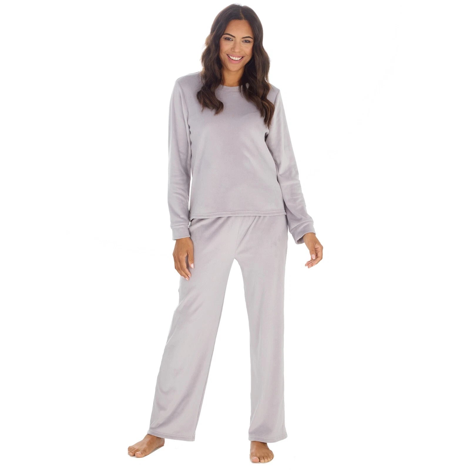 Ladies Super soft Crew Neck Loungewear Pyjama Set Top & Bottoms Size S M L XL