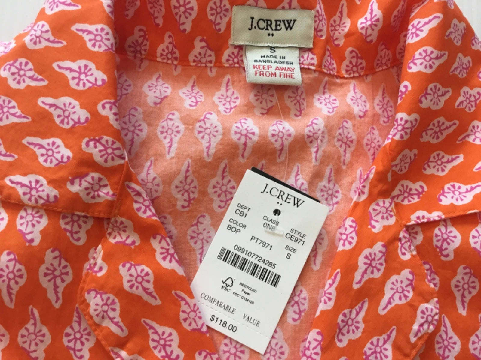 J.Crew Factory Women’s NWT Cotton Short-Sleeve Pant Pajama Set Size: S M L XL