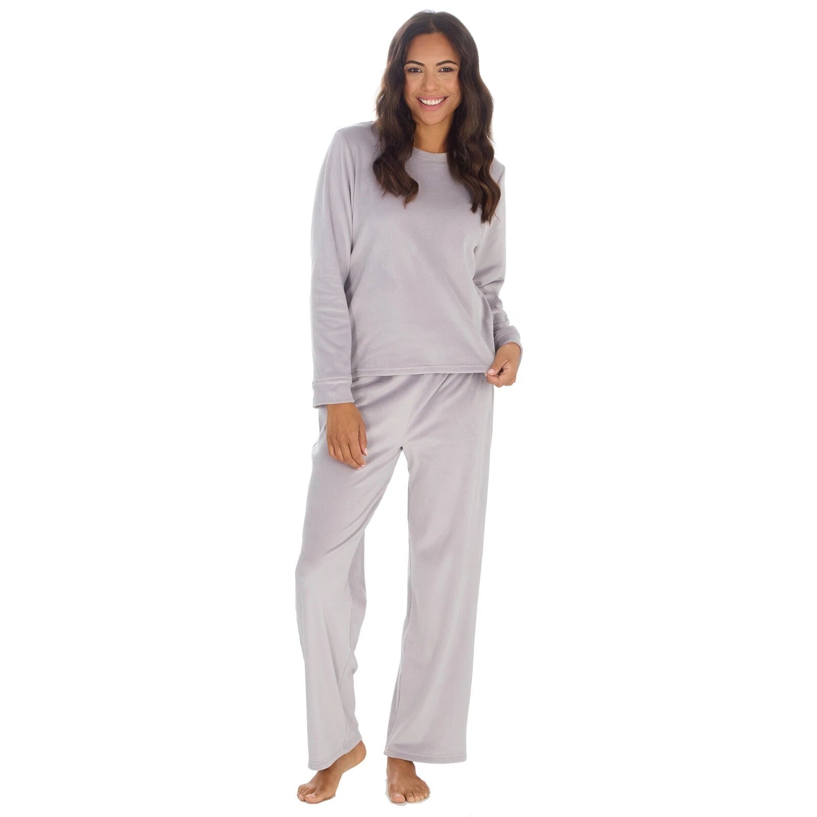 Ladies Super soft Crew Neck Loungewear Pyjama Set Top & Bottoms Size S M L XL