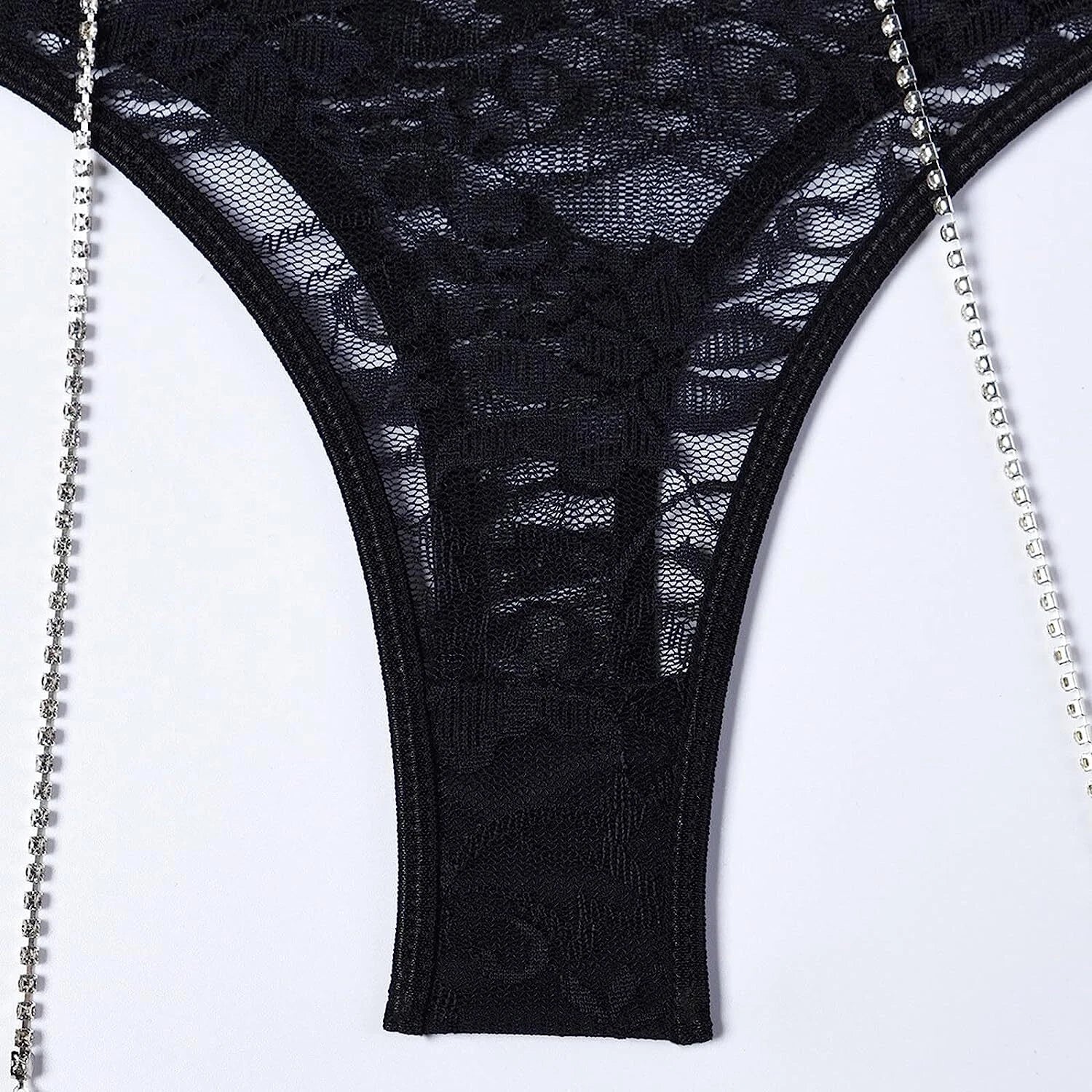 Women's Sexy Halter Lingerie Set with Garter Belts Lace Teddy Babydoll Bodysuit