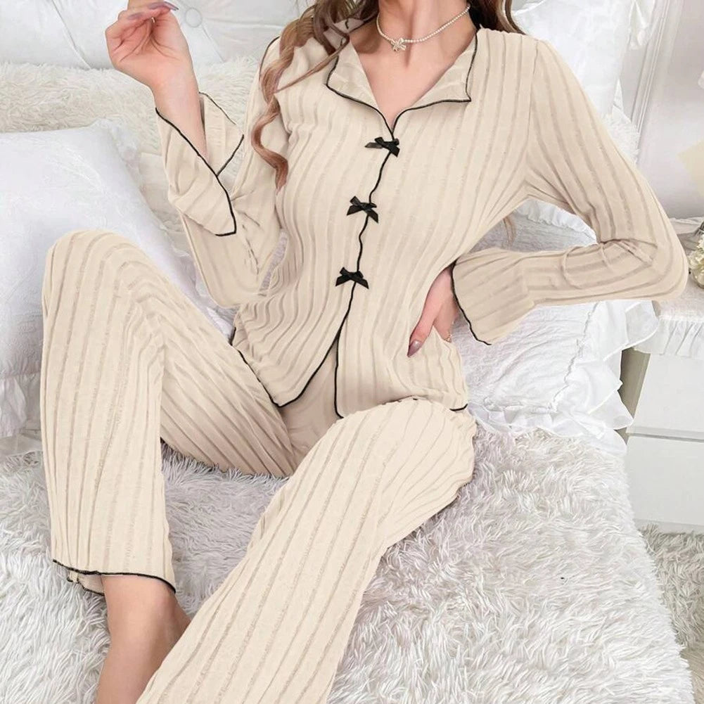 Feel Women's Autumn Winter PJs Cozy Top and Bottoms Ensemble Available Now