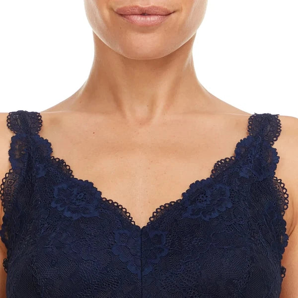 NWT Flora Nikrooz Women's 2-Pack V-Neck Lightweight Soft Lace Trim Chemise  S-XL