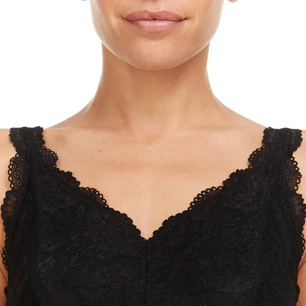 NWT Flora Nikrooz Women's 2-Pack V-Neck Lightweight Soft Lace Trim Chemise  S-XL