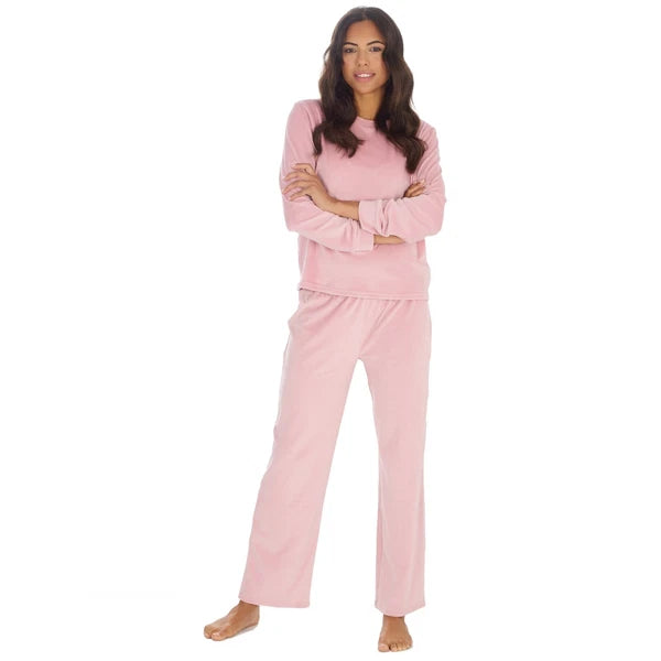 Ladies Super soft Crew Neck Loungewear Pyjama Set Top & Bottoms Size S M L XL