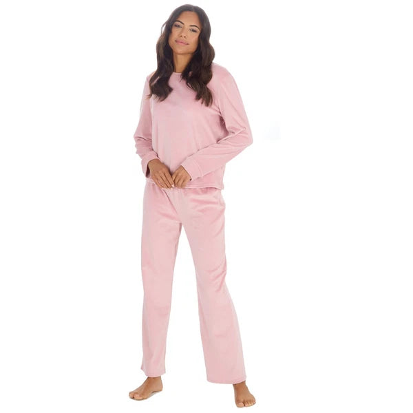 Ladies Super soft Crew Neck Loungewear Pyjama Set Top & Bottoms Size S M L XL