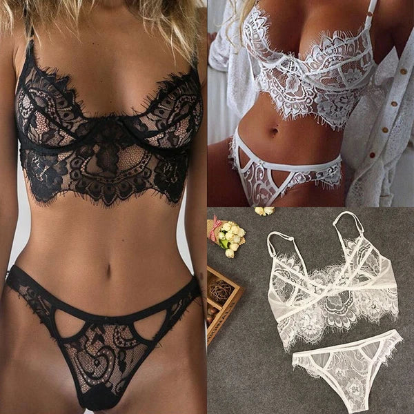 Womens Lingerie Babydoll Sleepwear Underwear Lace Dress G-String Nightwear