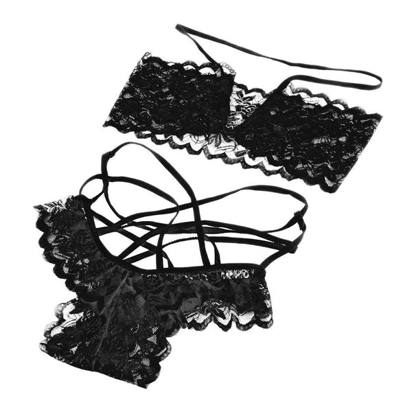 Women Sexy-Lingerie Lace Babydoll Bra G-string Sleepwear Underwear Nightwear US