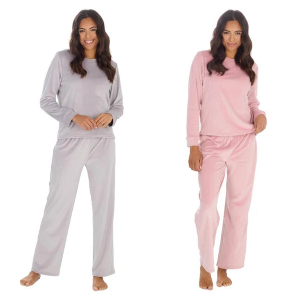 Ladies Super soft Crew Neck Loungewear Pyjama Set Top & Bottoms Size S M L XL