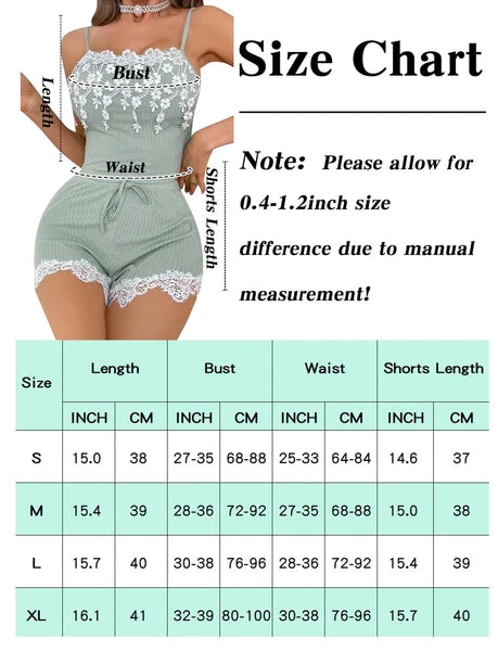 Sexy Satin Lace PJs Cami Set Camisole Shorts French Knickers Vest Nightwear Xmas
