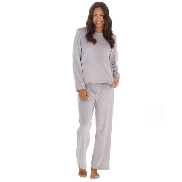 Ladies Super soft Crew Neck Loungewear Pyjama Set Top & Bottoms Size S M L XL