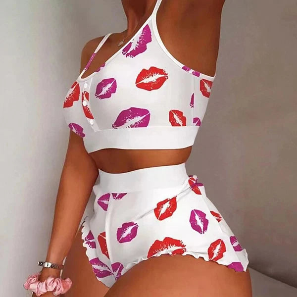 Womens Pyjamas Set Nightwear Ladies Cami Top Shorts Lingerie Sexy Sleepwear Pjs