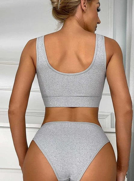 Sexy Bra Panty 2 Pieces Lingerie Sets Soft Pajamas Women's Sexy Sleepwear Bikini