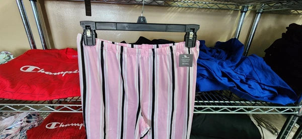 PJ Couture Women's Two Piece Pants Top Notch Short Sleeve Shirt Pajamas MSRP $48