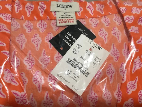 J.Crew Factory Women’s NWT Cotton Short-Sleeve Pant Pajama Set Size: S M L XL