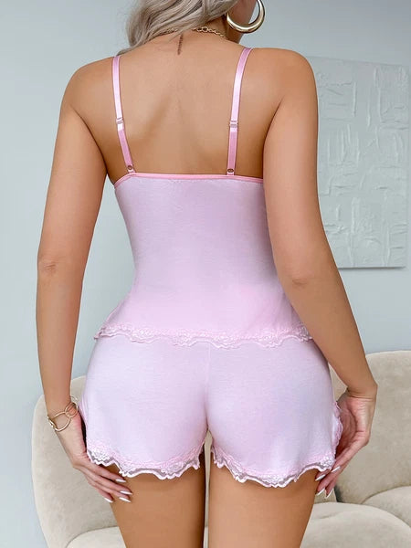 Womens Sweetness Cami Lace Camisole Lingerie Nightwear Sexy Pajamas Lounge Sets