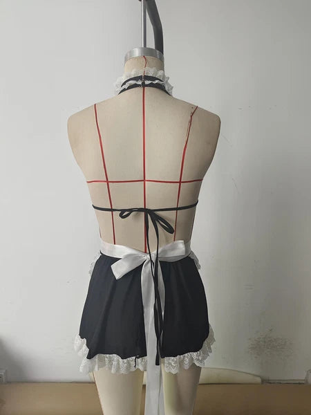 Sexy Lingerie Women Lace Underwear French Maid Nurse Cosplay Babydoll Sleepwear