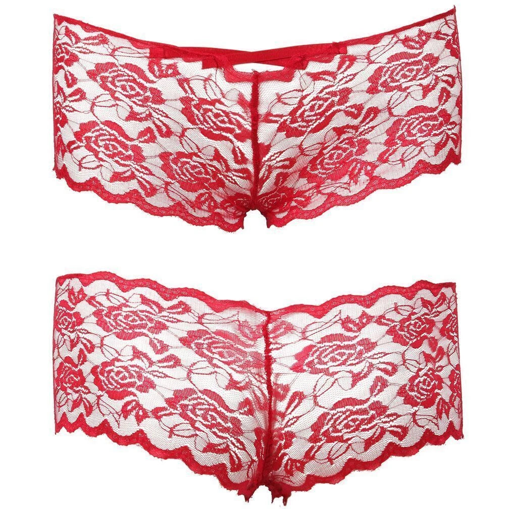 Women Sexy Lingerie Lace Babydoll Thong Nightwear Sleepwear Underwear Dress Set