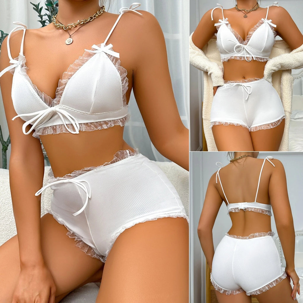 Sexy Lingerie Women Lace Hot Pants Babydoll Nightdress Nightgown Sleepwear Set