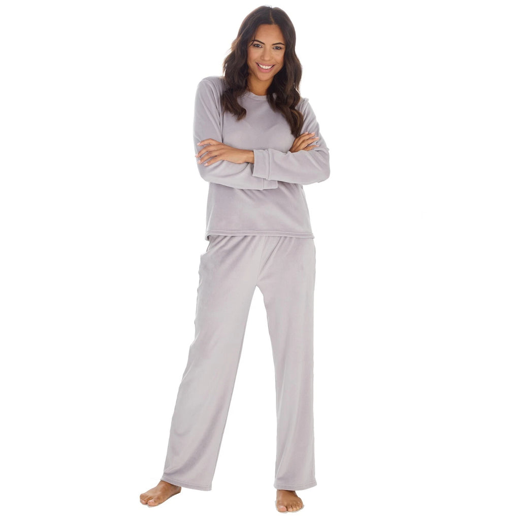 Ladies Super soft Crew Neck Loungewear Pyjama Set Top & Bottoms Size S M L XL