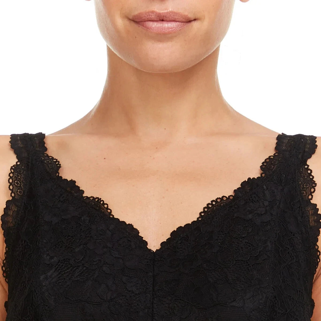 NWT Flora Nikrooz Women's 2-Pack V-Neck Lightweight Soft Lace Trim Chemise  S-XL