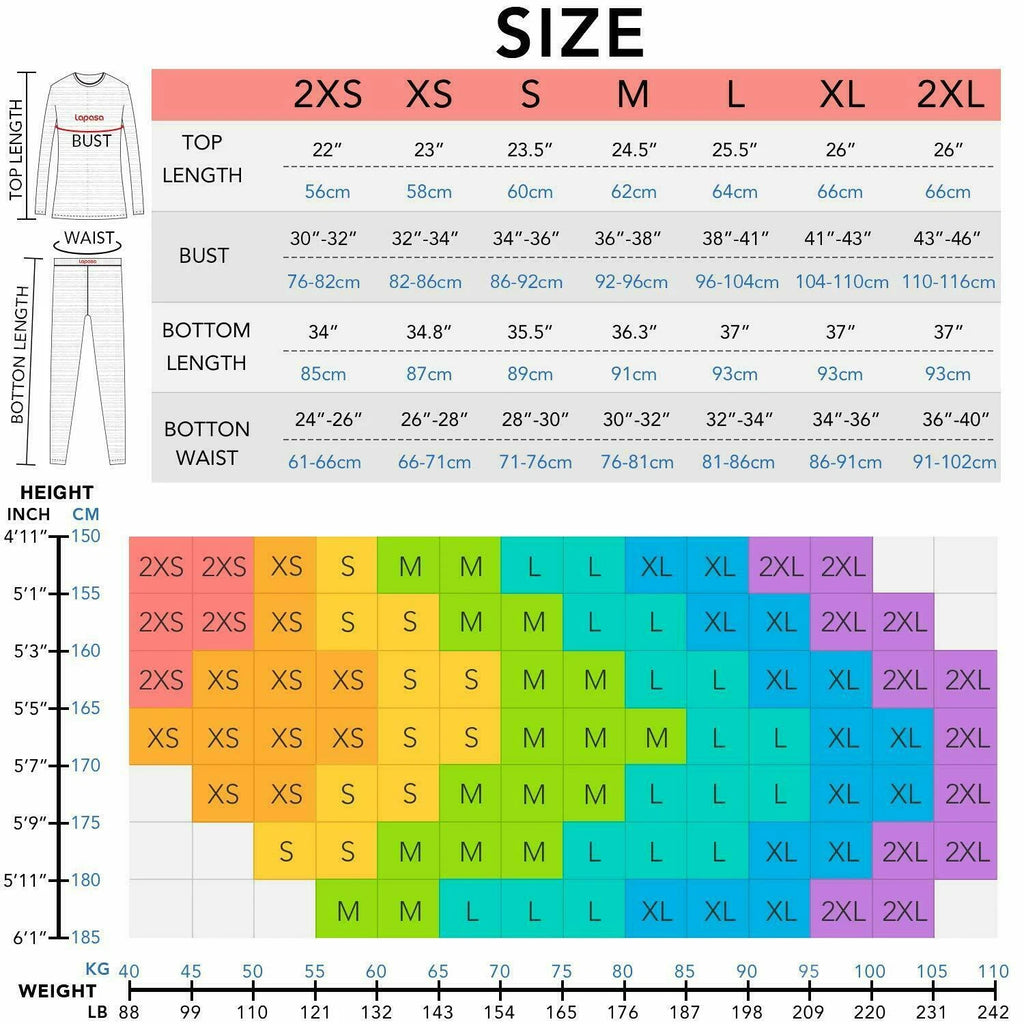 Women 2pc Premium Cotton Waffle Knit Thermal Underwear Stretch Top & Bottom Set