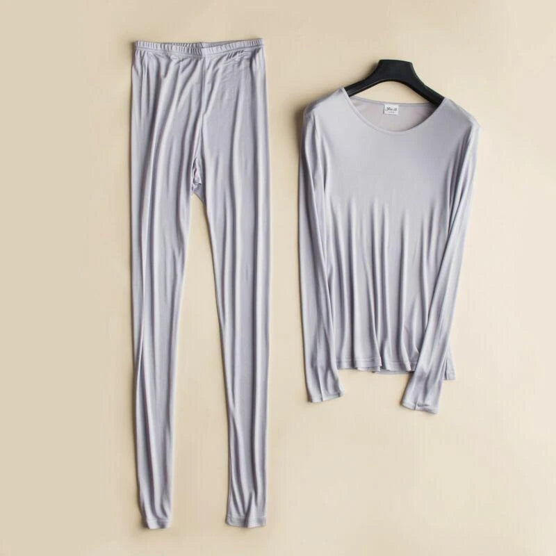 New Women's Silk Thermal Underwear Set Silk Long Johns Top & Bottom TG3S48