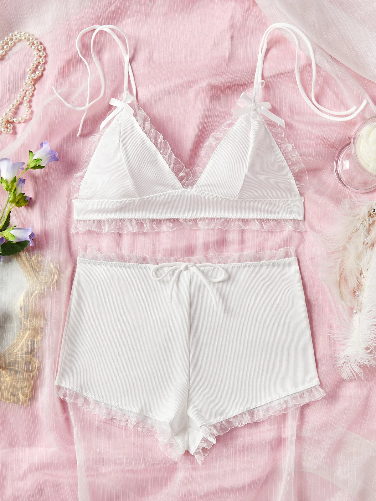 Sexy Lingerie Women Lace Hot Pants Babydoll Nightdress Nightgown Sleepwear Set