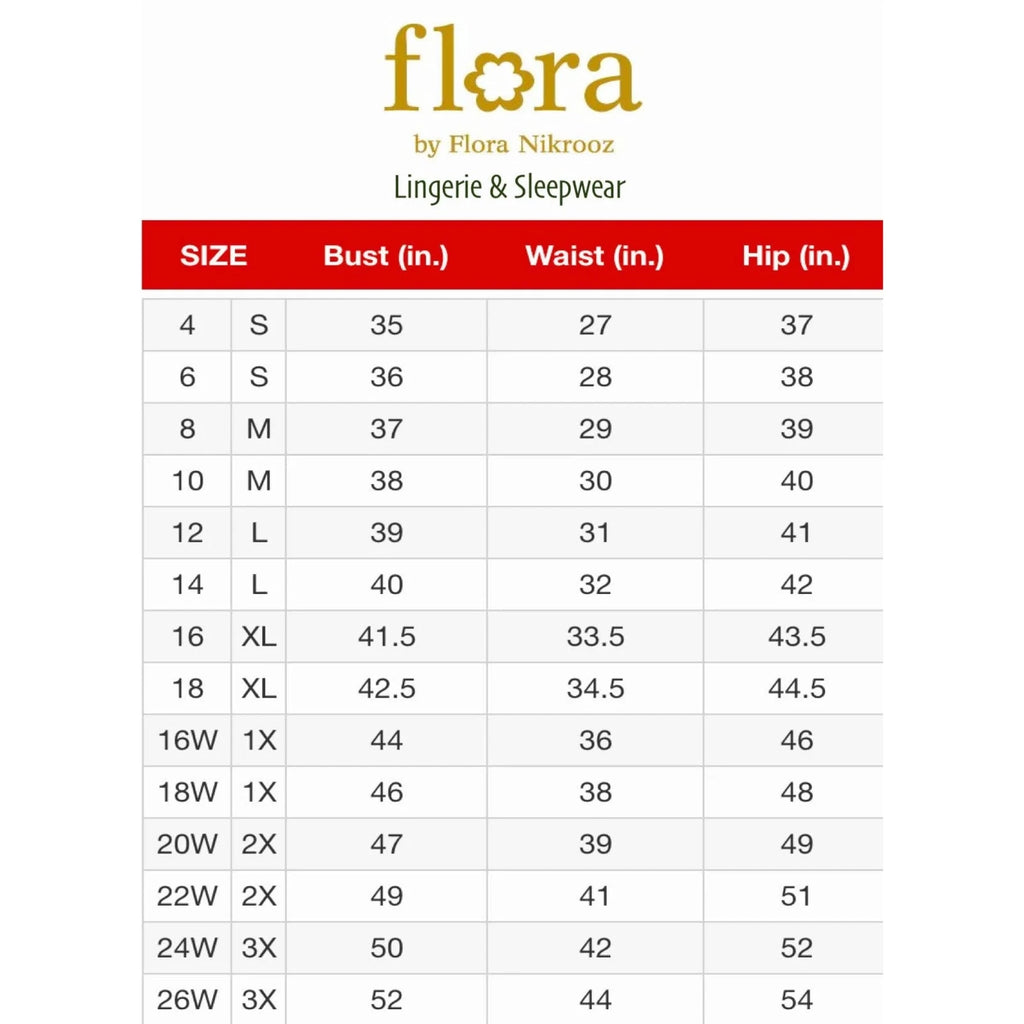 NWT Flora Nikrooz Women's 2-Pack V-Neck Lightweight Soft Lace Trim Chemise  S-XL