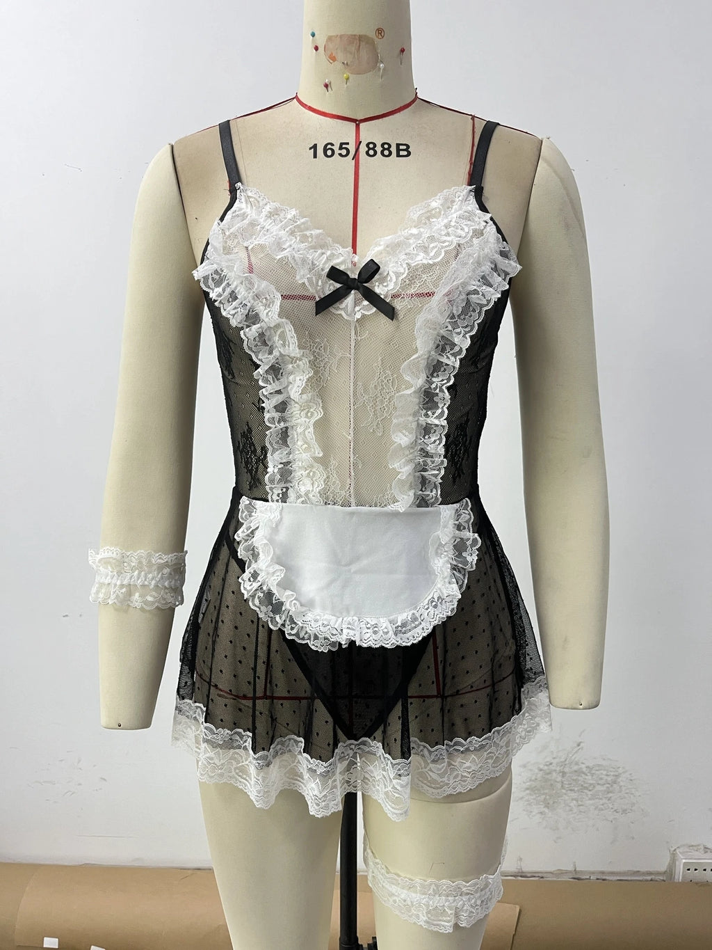 Sexy Adults French Maid Role-Play Lingerie Lace Costume Dress Babydoll Nightwear