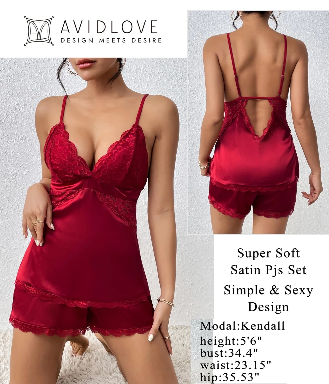Sexy Satin Lace PJs Cami Set Camisole Shorts French Knickers Vest Nightwear Xmas
