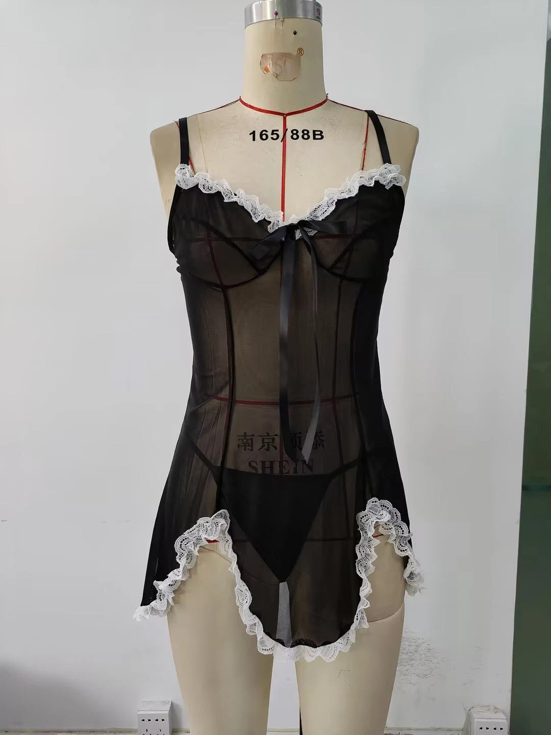 Sexy Lingerie Women Lace Underwear French Maid Nurse Cosplay Babydoll Sleepwear