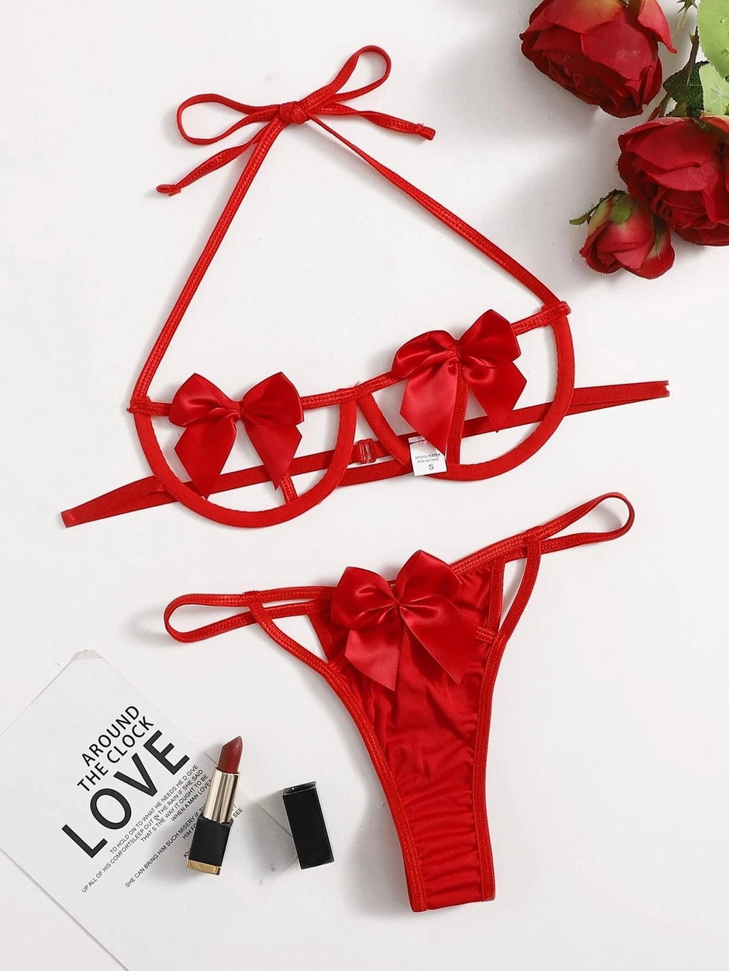 Women Sexy-Lingerie Lace Babydoll Bra G-string Sleepwear Underwear Nightwear US
