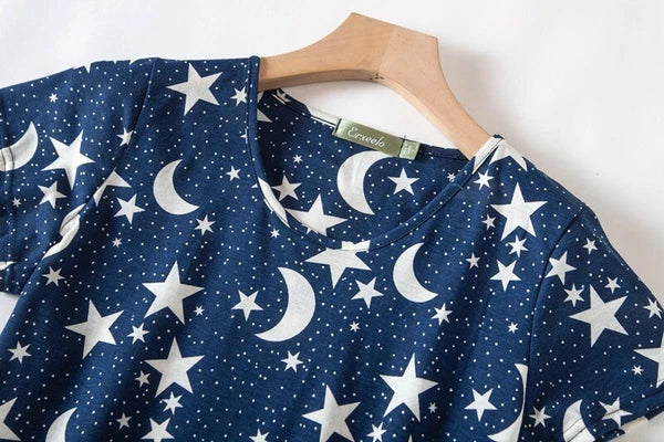 Casual Nights Women's Cotton Short Sleeve Nightgown Sleep House Dress Home Gown