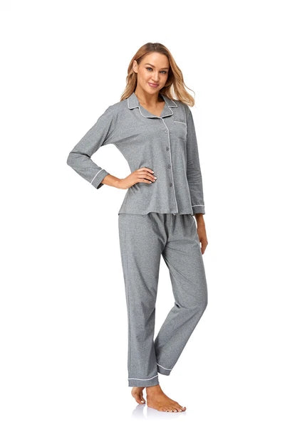 Pajamas Women's Long Sleeve Sleepwear Soft Pj Set