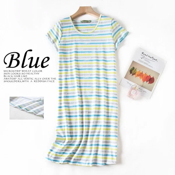 Casual Nights Women's Cotton Short Sleeve Nightgown Sleep House Dress Home Gown