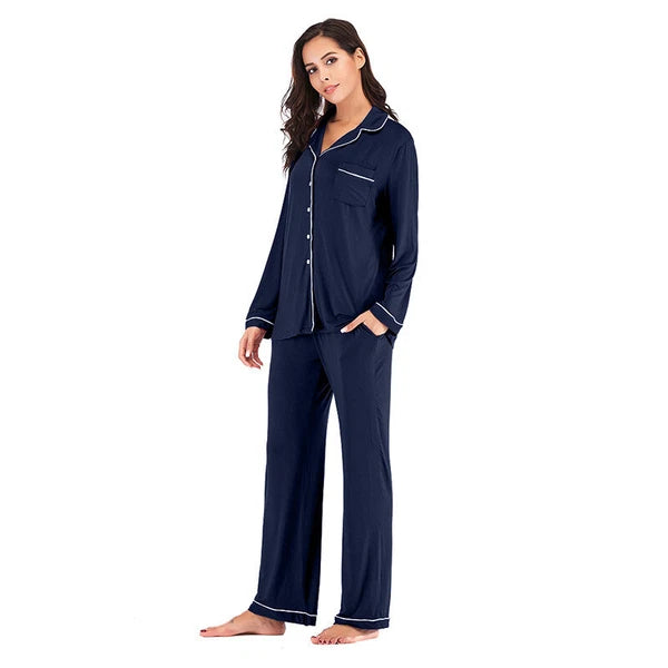 Pajamas Women's Long Sleeve Sleepwear Soft Pj Set