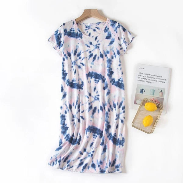 Casual Nights Women's Cotton Short Sleeve Nightgown Sleep House Dress Home Gown