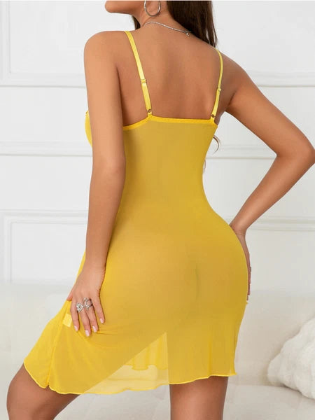 Sexy Lingerie Women's Lace Babydoll Dress See-Thru Sleepwear Nightwear G-string