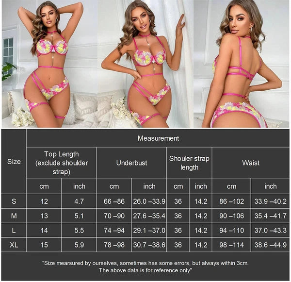 Women's Sexy Lingerie Lace Babydoll Bra Thong Set Sleepwear Underwear Nightwear