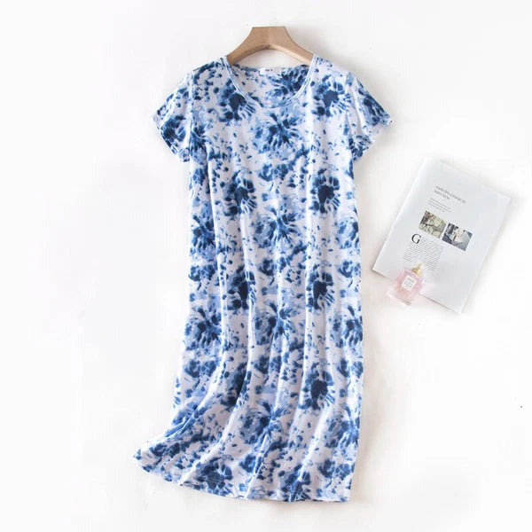 Casual Nights Women's Cotton Short Sleeve Nightgown Sleep House Dress Home Gown