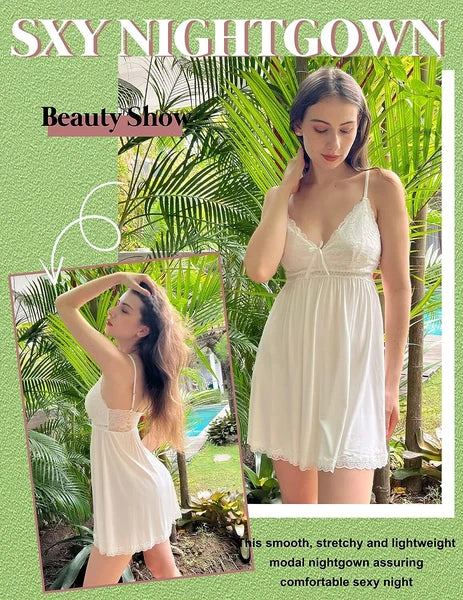Women Sexy Lingerie Lace Cotton Night Dress Underwear Babydoll Nightwear Pajamas