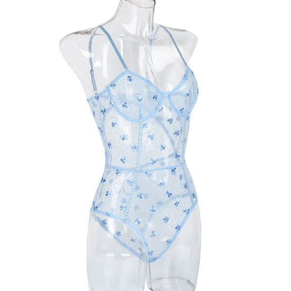 Sexy Lingerie Women's Lace Babydoll Dress See-Thru Sleepwear Nightwear G-string
