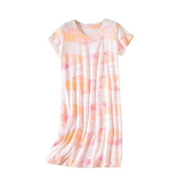 Casual Nights Women's Cotton Short Sleeve Nightgown Sleep House Dress Home Gown