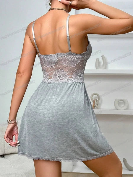 Women Sexy Lingerie Lace Cotton Night Dress Underwear Babydoll Nightwear Pajamas