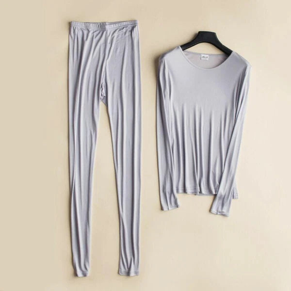 New Women's Silk Thermal Underwear Set Silk Long Johns Top & Bottom TG3S48