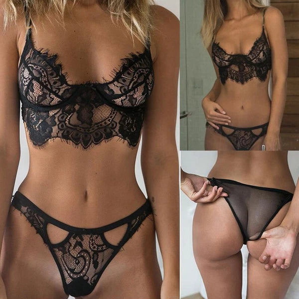 Womens Lingerie Babydoll Sleepwear Underwear Lace Dress G-String Nightwear