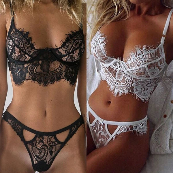 Womens Lingerie Babydoll Sleepwear Underwear Lace Dress G-String Nightwear