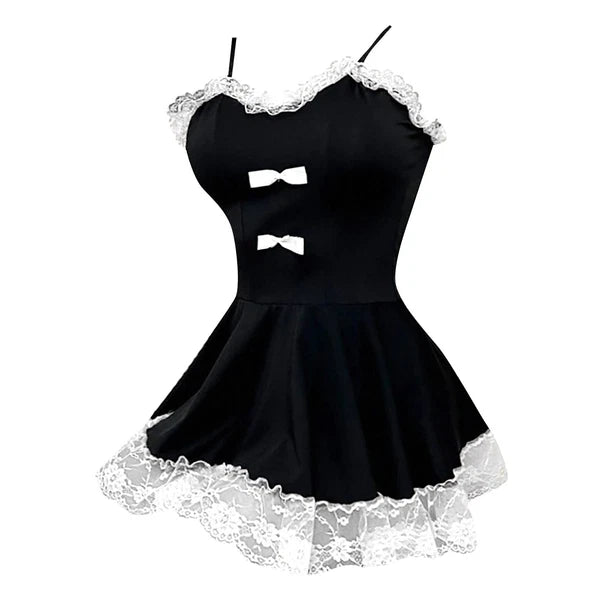 Plus Size Maid Nurse Dress Set Sexy Lingerie Lady Lace Bodysuit Pajamas Babydoll